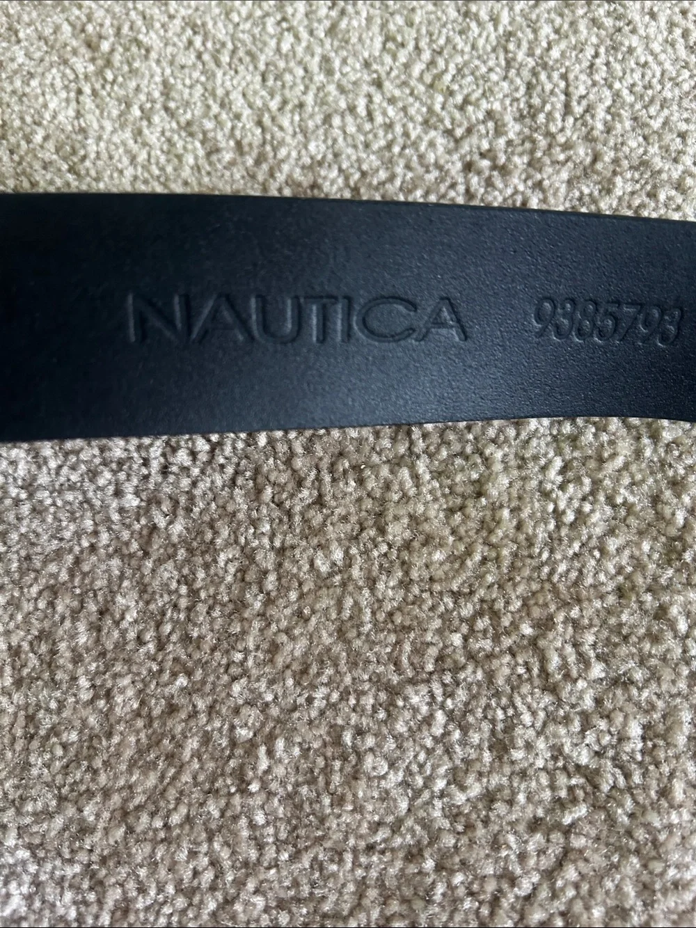 ❤️ 3/$18 Men's Nautica Black Leather Belt with Brushed Metal Buckle